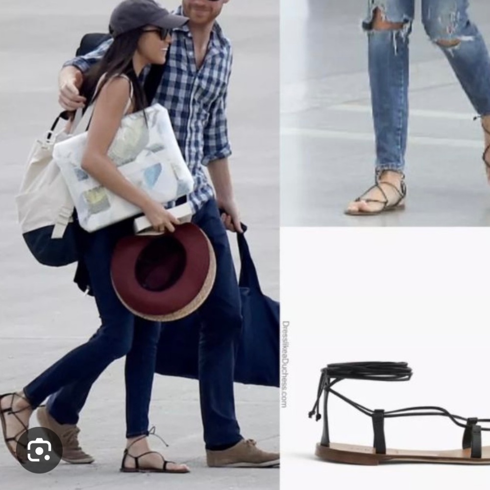NEW J crew scrappy wrap sandals 7 1/2 *seen in Meghan Markle